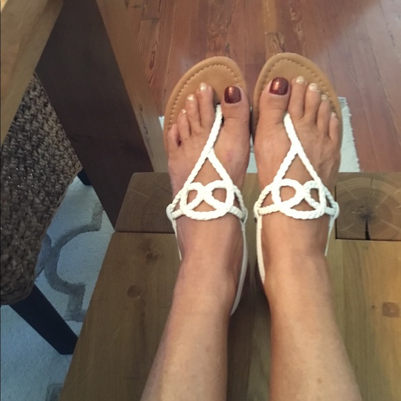 Cute Cream Braided Sandals by Fashion Focus 7 - Picture 6 of 6